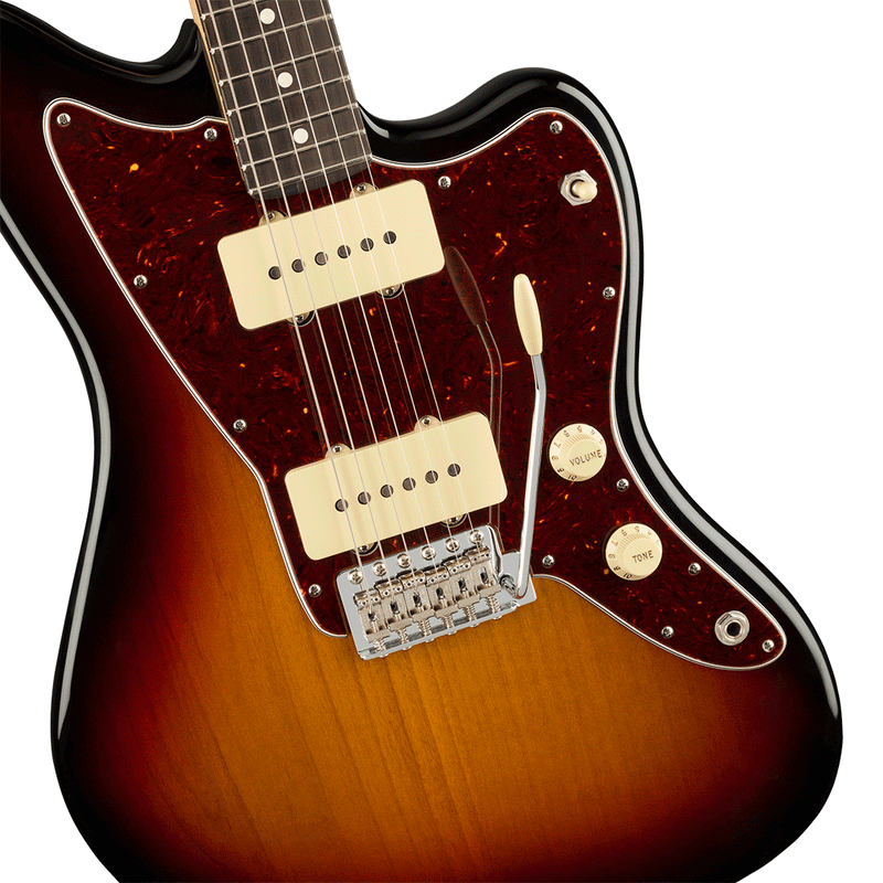 Guitarra Eléctrica FenderAmerican Performer Jazzmaster® con diapasón de Palo Rosa - 3 Tone Sunburst