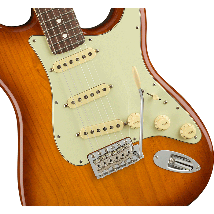 Guitarra Eléctrica Fender American Performer Stratocaster con mástil de Palo Rosa - Honey Burst