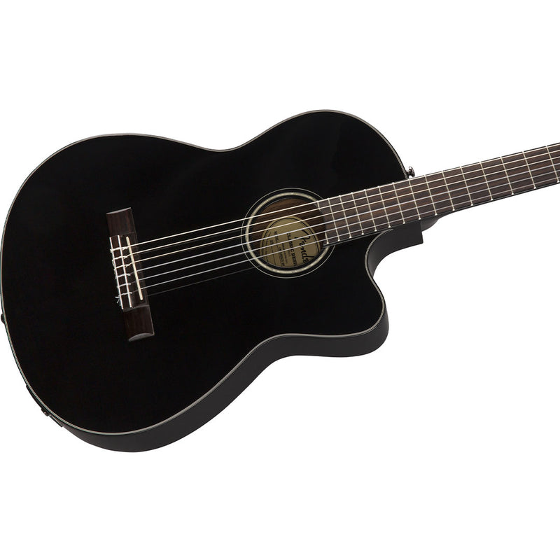 Guitarra Electroacústica Fender de Cuerdas de Nylon CN-140SCE -Black With Case
