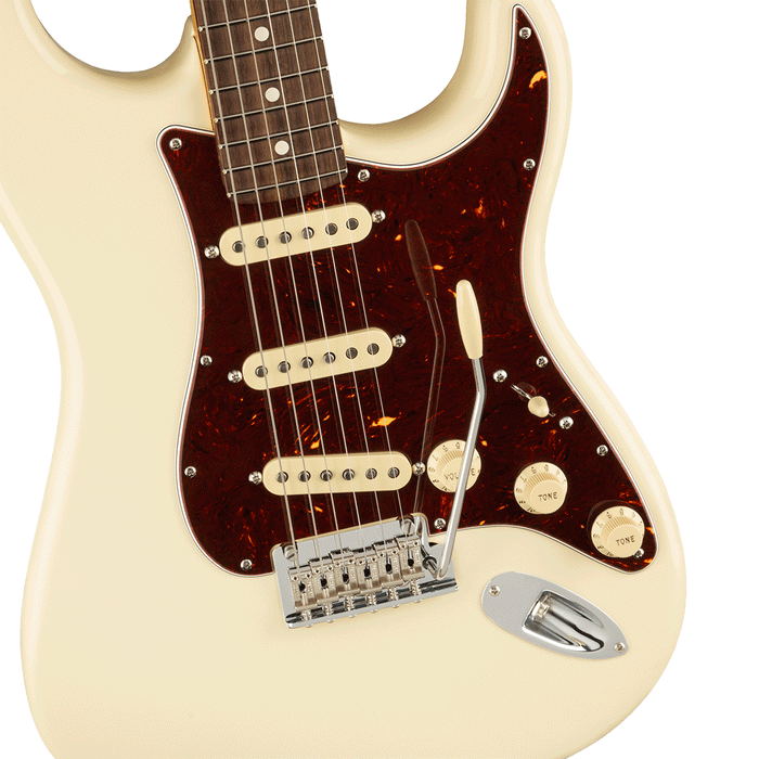Guitarra Eléctrica Fender American Professional II Stratocaster con mástil de Palo de Rosa - Olympic White