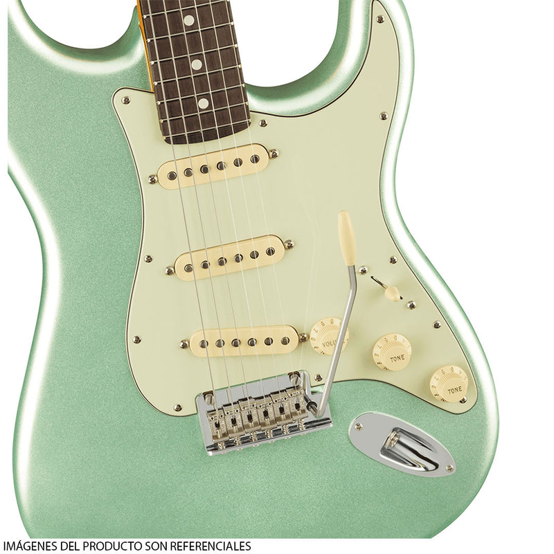 Guitarra Eléctrica Fender American Professional II Stratocaster con mástil de Palo Rosa - Mystic Surf Green