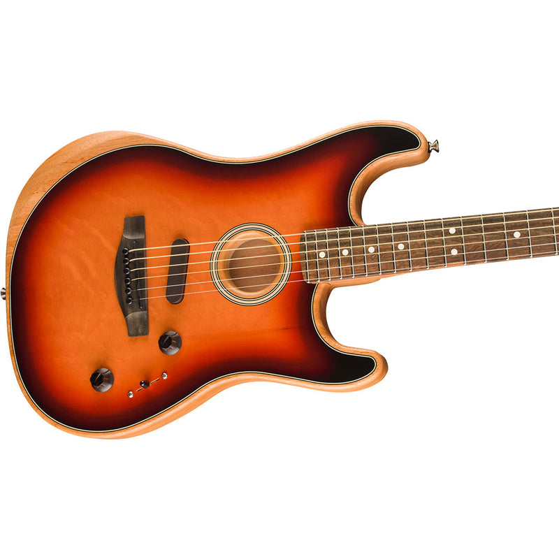 Guitarra Electroacústica Fender American Acoustasonic® Stratocaster® con diapasón de Ébano - 3 Color Sunburst