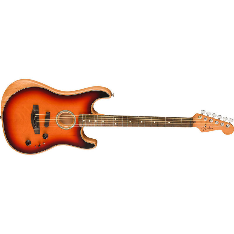 Guitarra Electroacústica Fender American Acoustasonic® Stratocaster® con diapasón de Ébano - 3 Color Sunburst