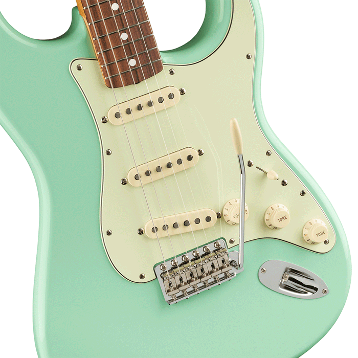 Guitarra Eléctrica Fender Vintera 60s Stratocaster con mástil de Pau Ferro - Surf Green