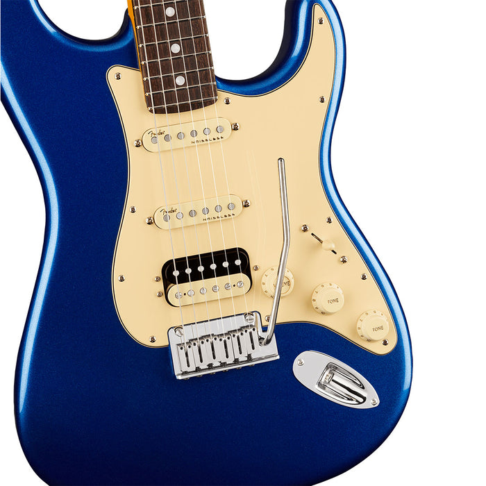 Guitarra Eléctrica Fender American Ultra Stratocaster HSS con mástil de palo de rosa - Cobra Blue