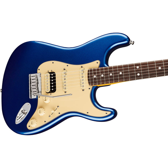Guitarra Eléctrica Fender American Ultra Stratocaster HSS con mástil de palo de rosa - Cobra Blue