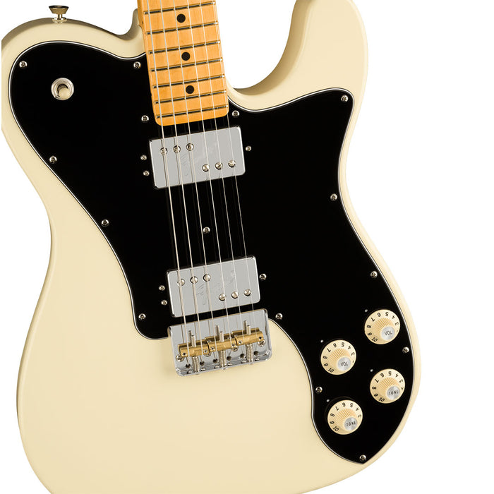 Guitarra Eléctrica Fender American Professional II Telecaster Deluxe con mástil de Maple - Olympic White