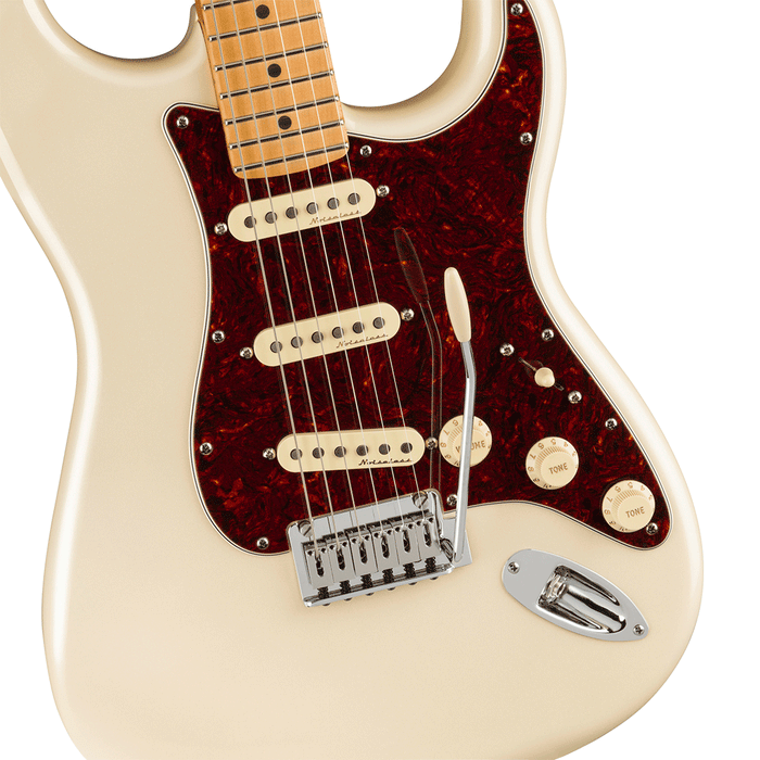 Guitarra Eléctrica Fender Player Plus Stratocaster con mástil de maple - Olympic Pearl