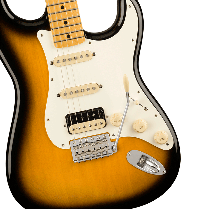 Guitarra Eléctrica Fender JV Modified 50s Stratocaster HSS con másil de maple - 2-Color Sunburst (Made in Japan)