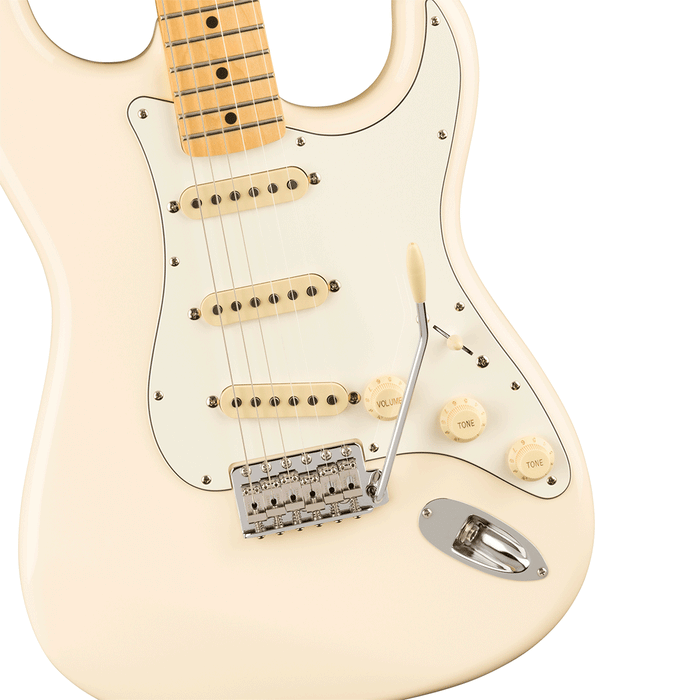 Guitarra Eléctrica Fender JV Modified 60s Stratocaster con mástil de maple - Olympic White (Made in Japan)