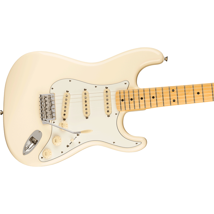 Guitarra Eléctrica Fender JV Modified 60s Stratocaster con mástil de maple - Olympic White (Made in Japan)