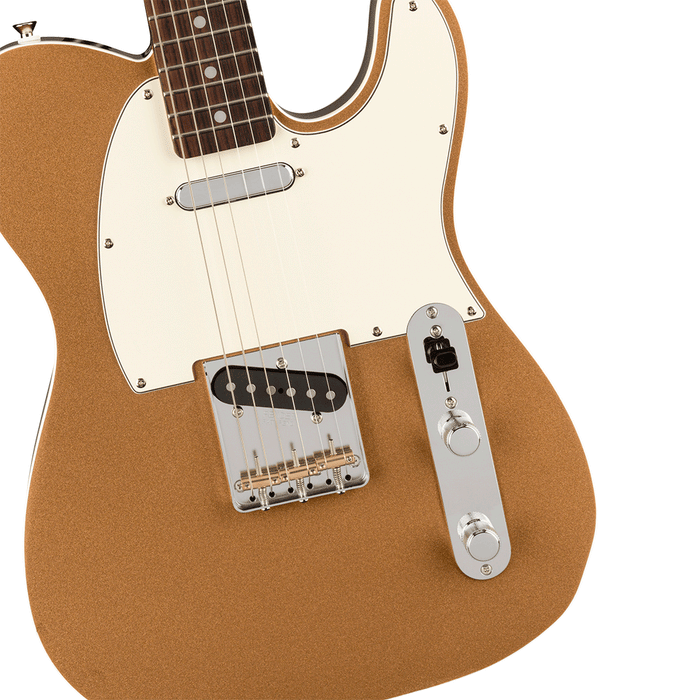 Guitarra Eléctrica Fender JV Modified 60s Custom Telecaster con mástil de palo de rosa - Firemist Gold (Made in Japan)