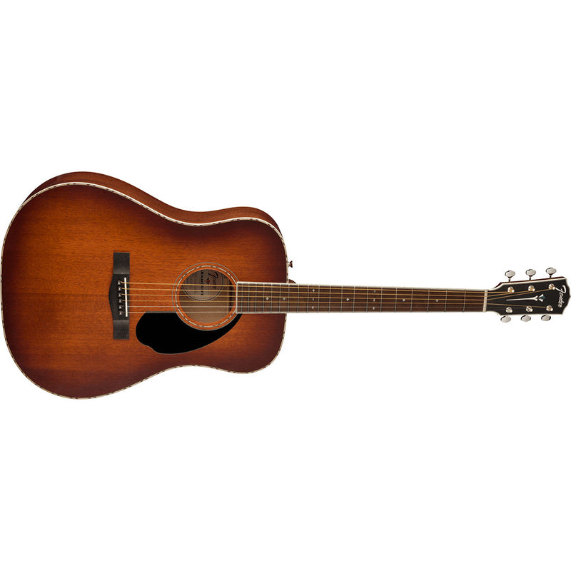 Guitarra Electroacústica Fender Paramount PD-220E Dreadnought con diapasón de Ovangkol - Aged Cognac Burst