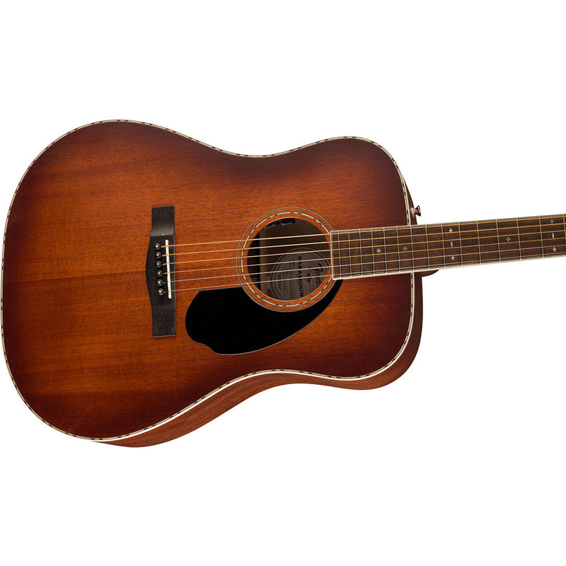 Guitarra Electroacústica Fender Paramount PD-220E Dreadnought con diapasón de Ovangkol - Aged Cognac Burst