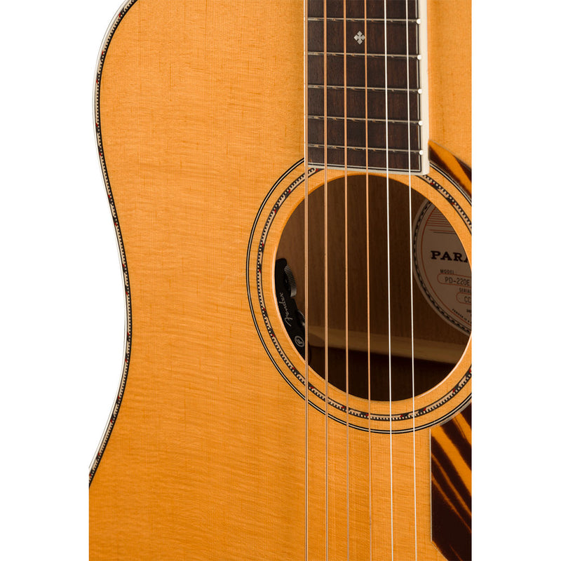 Guitarra Acústica Fender Paramount PD-220E Dreadnought con mástil de Ovangkol - Natural