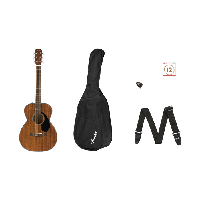 Pack de Guitarra Acústica Fender CC-60S Concert Pack V2, All Mahogany