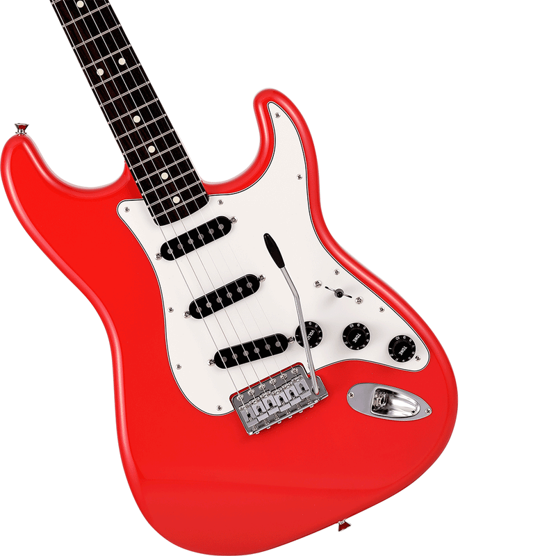 Guitarra Eléctrica Fender Made in Japan Limited Internacional Color Stratocaster® con mástil de Palo Rosa - Morocco Red