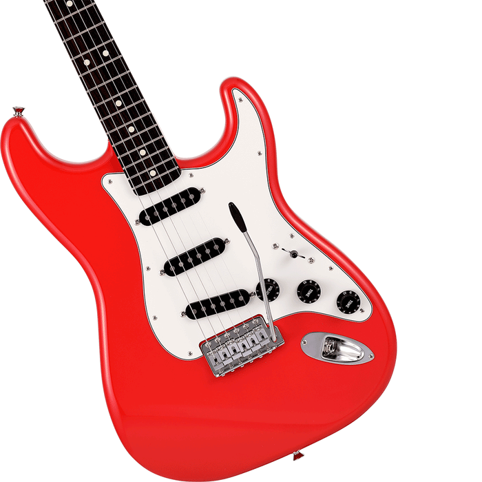 Guitarra Eléctrica Fender Made in Japan Limited Internacional Color Stratocaster con mástil de Palo Rosa - Morocco Red