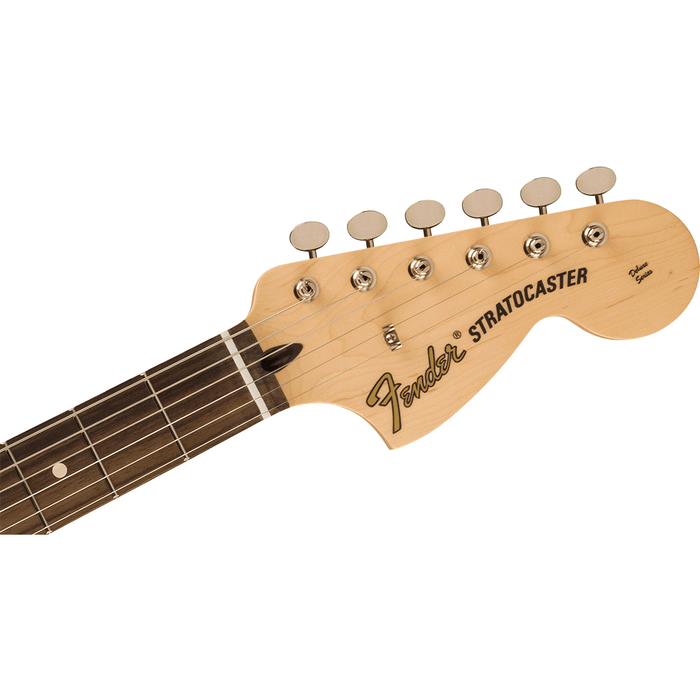 Guitarra Eléctrica Fender Artist Series Stratocaster Tom Delonge con mástil de Palo Rosa - Daphne Blue