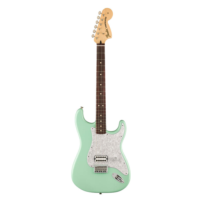 Guitarra Eléctrica Fender Artist Series Stratocaster Tom Delonge con mástil de Palo Rosa - Surf Green