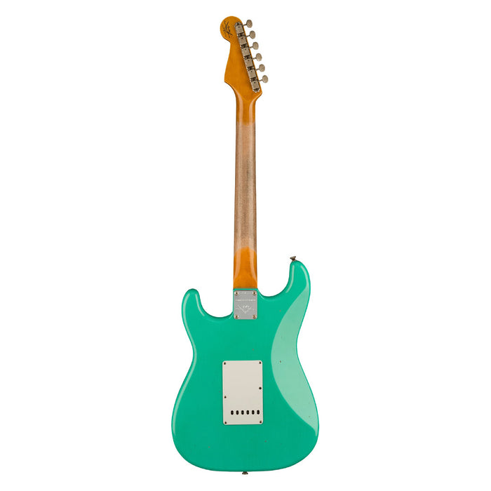 Guitarra Eléctrica Fender Custom Shop Stratocaster Journeyman Relic Edición Limitada '62 / '63 con mástil de Palo Rosa - Aged Seafoam Green