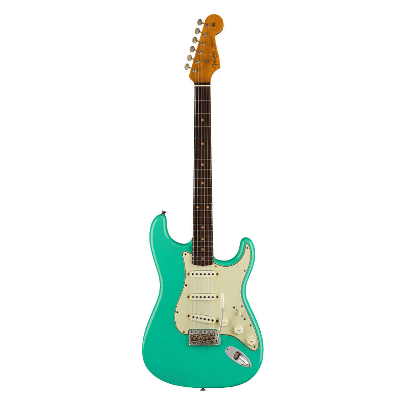 Guitarra Eléctrica Fender Custom Shop Stratocaster Journeyman Relic Edición Limitada '62 / '63 con mástil de Palo Rosa - Aged Seafoam Green