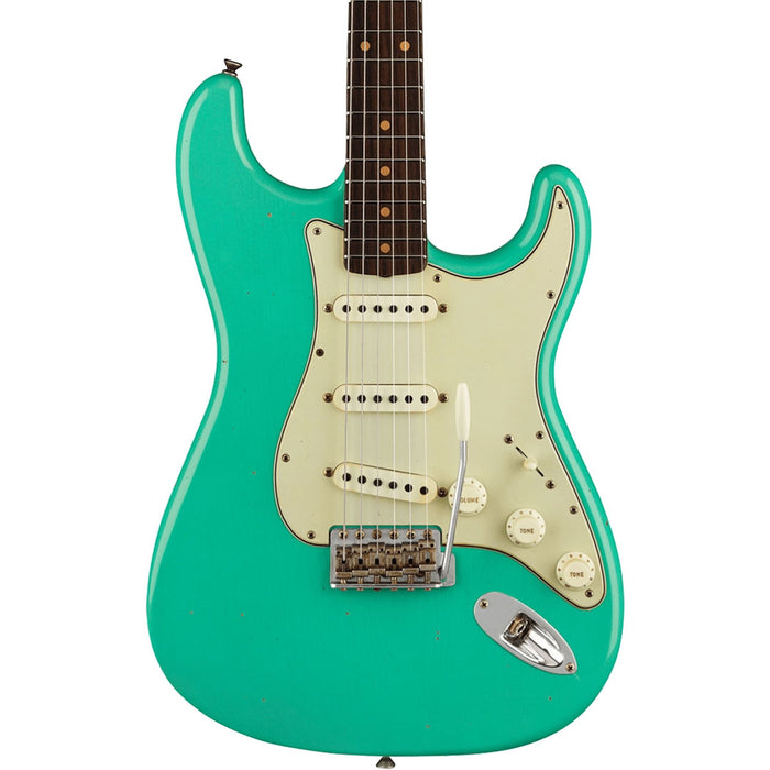 Guitarra Eléctrica Fender Custom Shop Stratocaster Journeyman Relic Edición Limitada '62 / '63 con mástil de Palo Rosa - Aged Seafoam Green