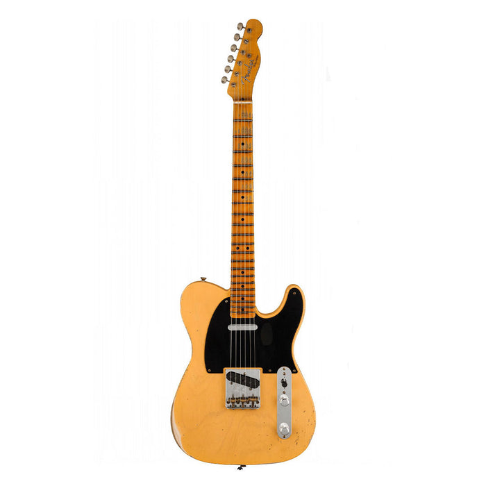 Guitarra Eléctrica Fender Custom Shop Telecaster Relic 1951 Edición Limitada con mástil de Maple - Aged Nocaster Blonde