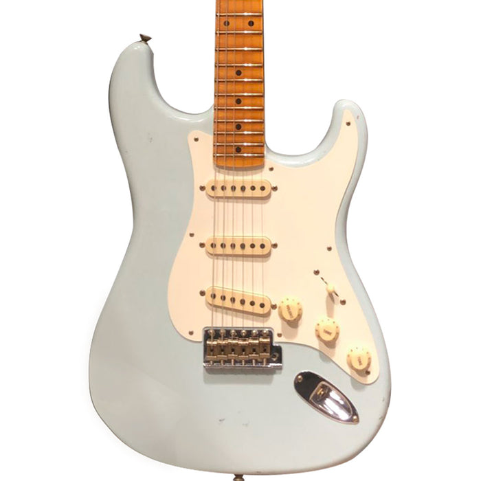 Guitarra Eléctrica Fender Custom Shop Stratocaster Hardtail Relic Edición Limitada S20 '61 con mástil de Palo Rosa - Aged Olympic White