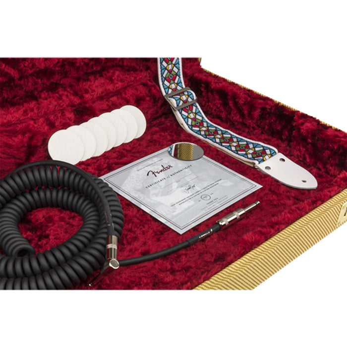 Guitarra Eléctrica Fender Artist Series Jimmy Page Mirror Telecaster con mástil de Palo Rosa - White Blonde