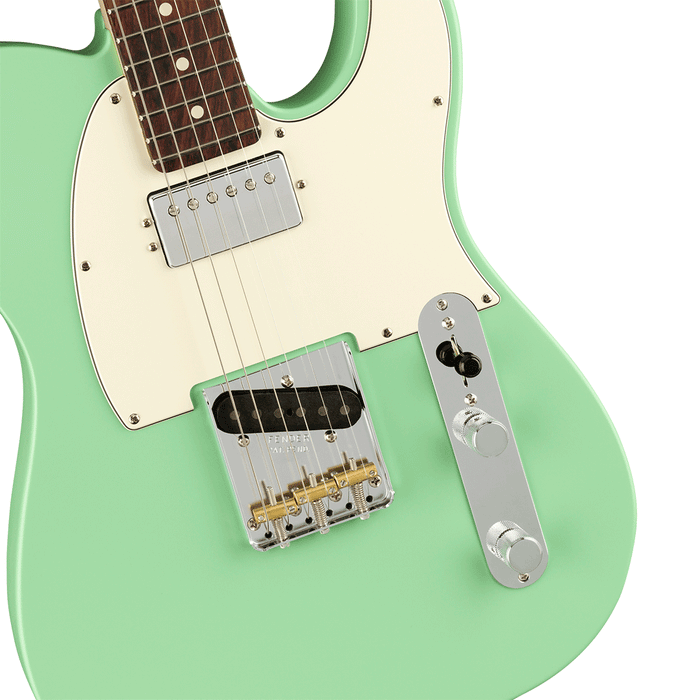 Guitarra Eléctrica Fender American Performer Telecaster HUM con mástil de Palo Rosa - Satin Surf Green