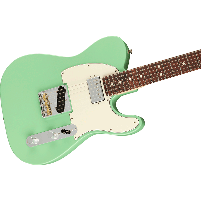 Guitarra Eléctrica Fender American Performer Telecaster HUM con mástil de Palo Rosa - Satin Surf Green
