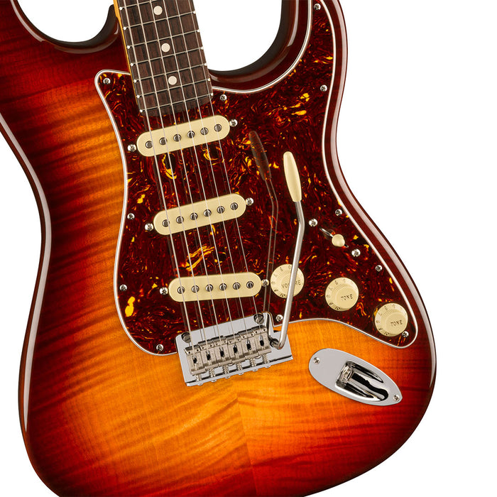 Guitarra Eléctrica Fender American Professional II 70th Anniversary Stratocaster con mástil de Palo Rosa - Comet Burst