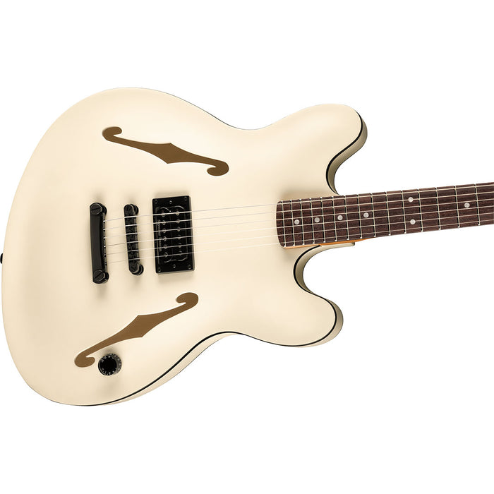 Guitarra Eléctrica Fender Artist Series Starcaster Tom Delonge con mástil de Palo Rosa - Satin Olympic White