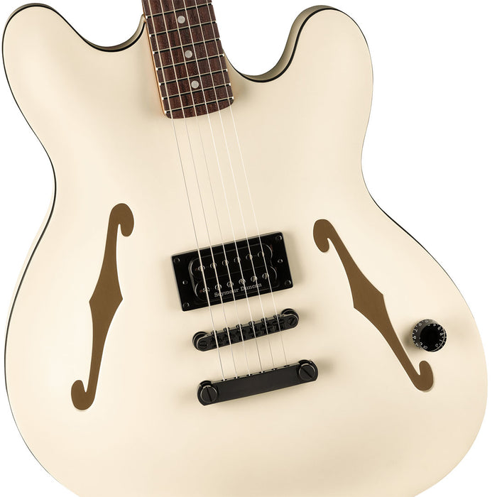 Guitarra Eléctrica Fender Artist Series Starcaster Tom Delonge con mástil de Palo Rosa - Satin Olympic White