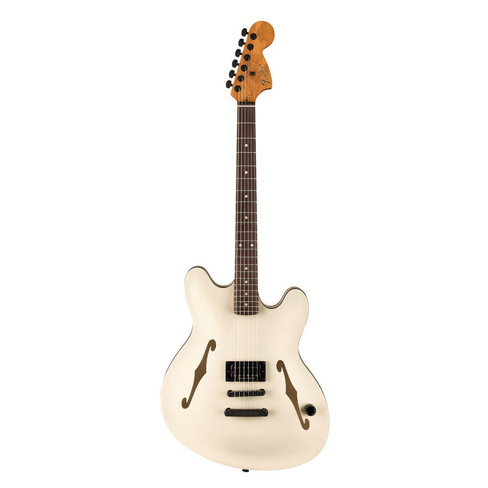 Guitarra Eléctrica Fender Artist Series Starcaster Tom Delonge con mástil de Palo Rosa - Satin Olympic White