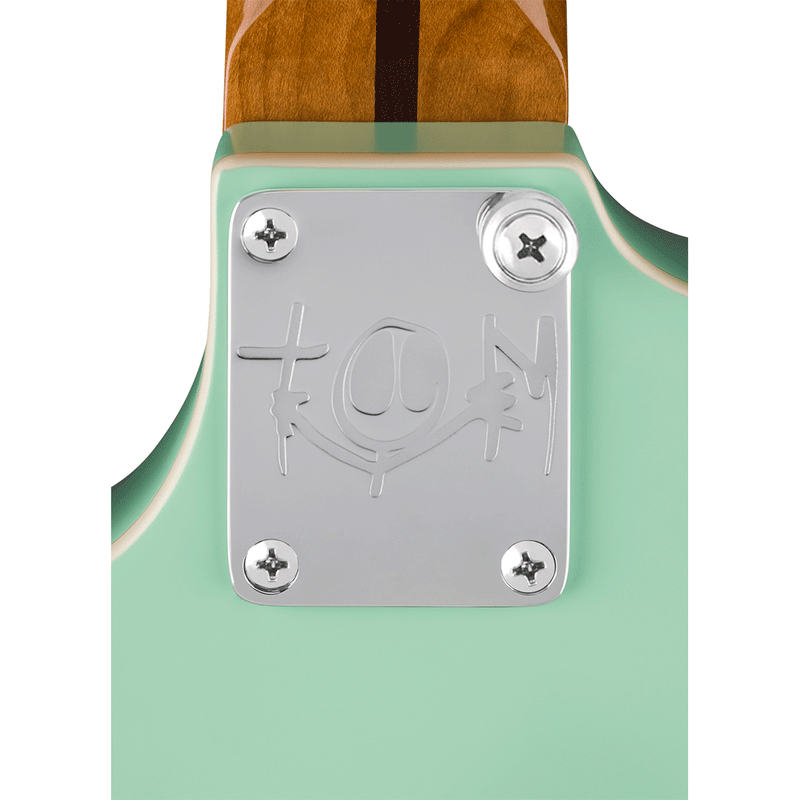 Guitarra Eléctrica Fender Signatura Tom DelongeStarcaster® Tom DeLonge con mástil de Palo Rosa - Satin Surf Green