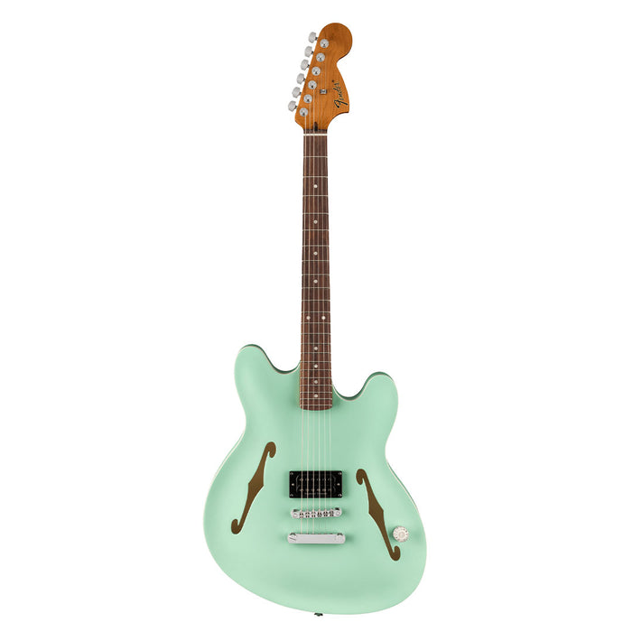 Guitarra Eléctrica Fender Signatura Tom Delonge Starcaster con mástil de Palo Rosa - Satin Surf Green