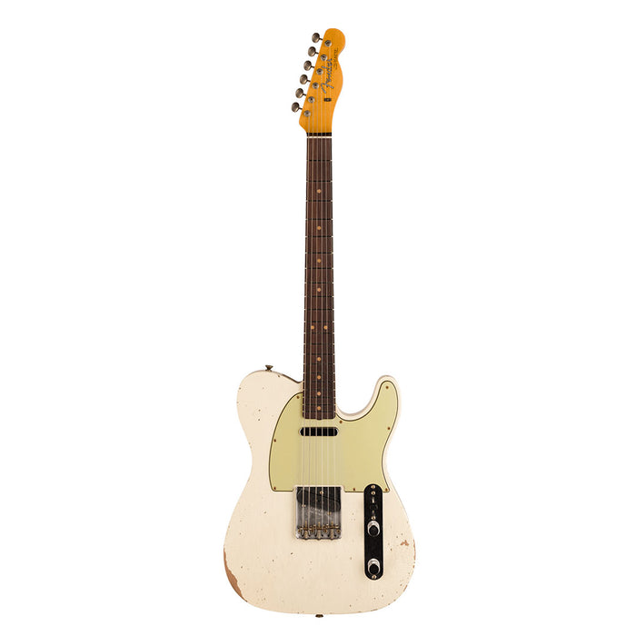 Guitarra Eléctrica Fender Telecaster Custom Shop 1963 Relic con mástil de Palo Rosa - Aged Olympic White