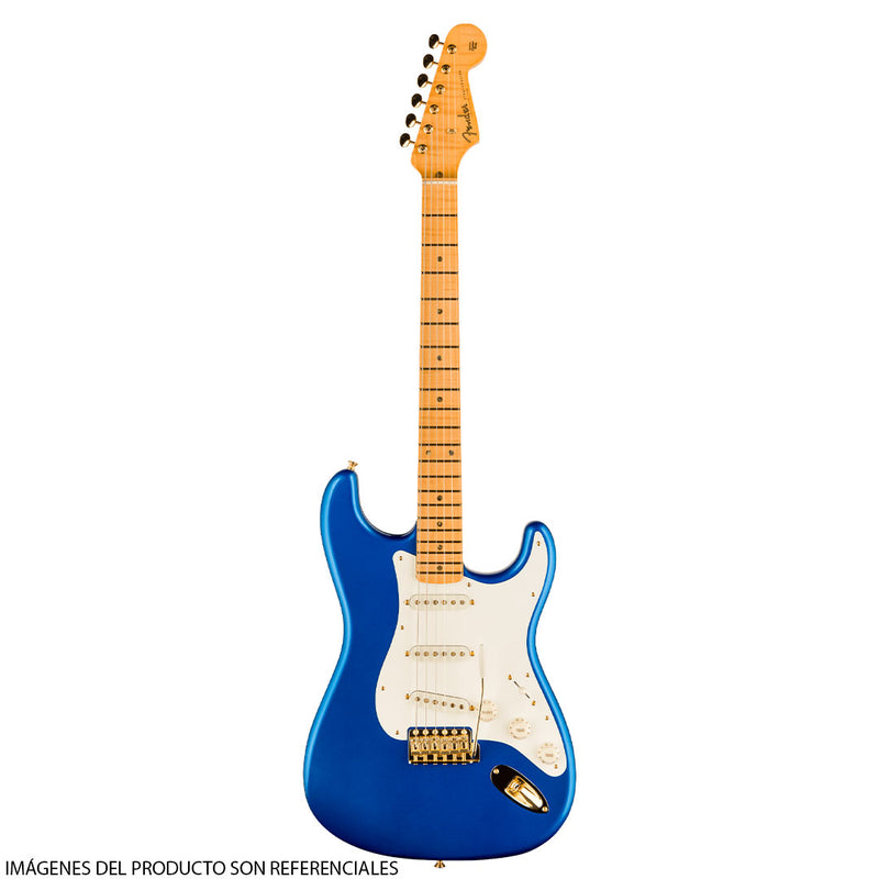 Guitarra Eléctrica Fender Limited Edition 70th Anniversary Stratocaster® NOS con diapasón de Maple Flameado 4A de una pieza- Aged Bright Sapphire Metallic