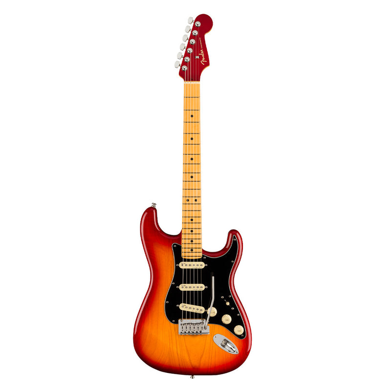 Guitarra Eléctrica Fender American Ultra Luxe Stratocaster con mástil de Maple - Plasma Red Burst