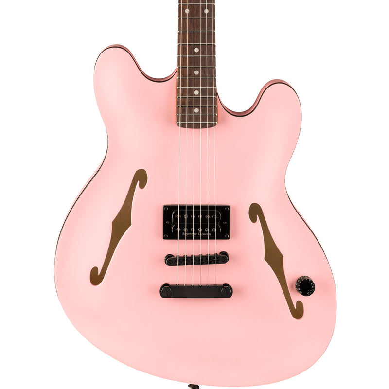 Guitarra Eléctrica Fender Signature Tom Delonge  Starcaster® con mástil de Palo Rosa - Satin Shell Pink