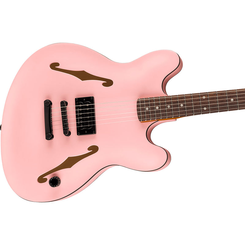 Guitarra Eléctrica Fender Signature Tom Delonge  Starcaster® con mástil de Palo Rosa - Satin Shell Pink