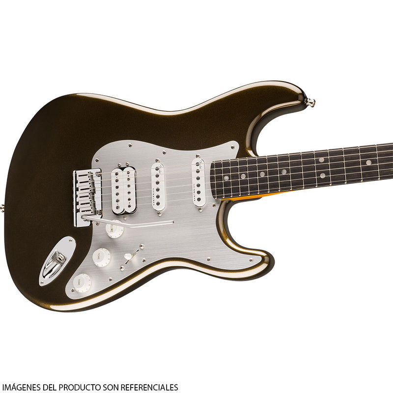 Guitarra Eléctrica Fender American Ultra II Stratocaster® HSS con diapasón de Ébano - Texas Tea