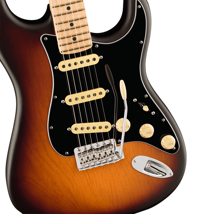 Guitarra Eléctrica Fender American Performer Timber Stratocaster de Edición Limitada con mástil de maple - 2 Tone Sunburst