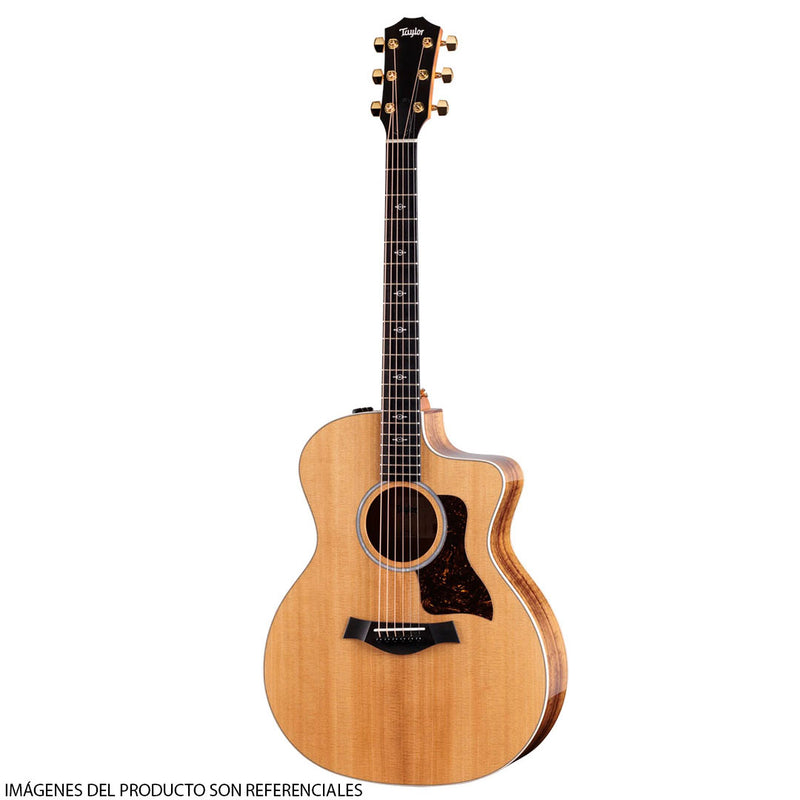 Guitarra Electroacústica Taylor 214CE-K DLX Grand Auditorium con diapasón de Ébano Crelicam de África Occidental - Natural