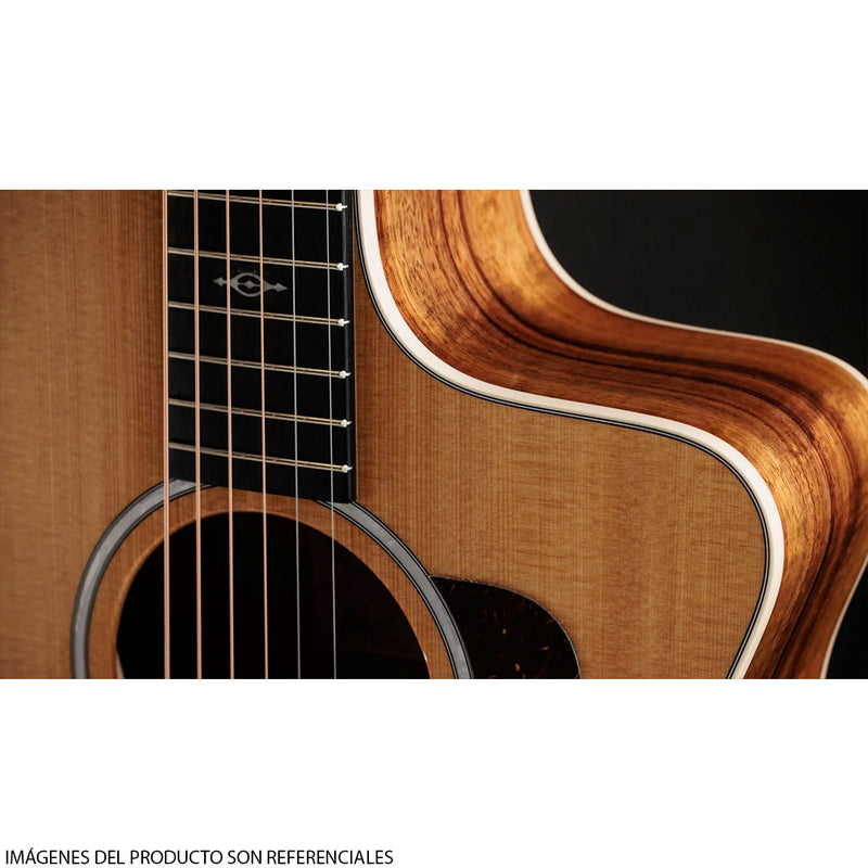 Guitarra Electroacústica Taylor 214CE-K DLX Grand Auditorium con diapasón de Ébano Crelicam de África Occidental - Natural