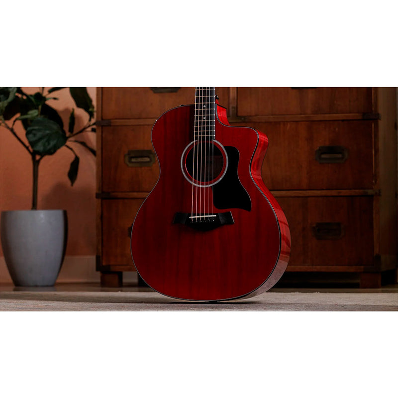 Guitarra Electroacústica Taylor 224CE DLX LTD - Trans Red