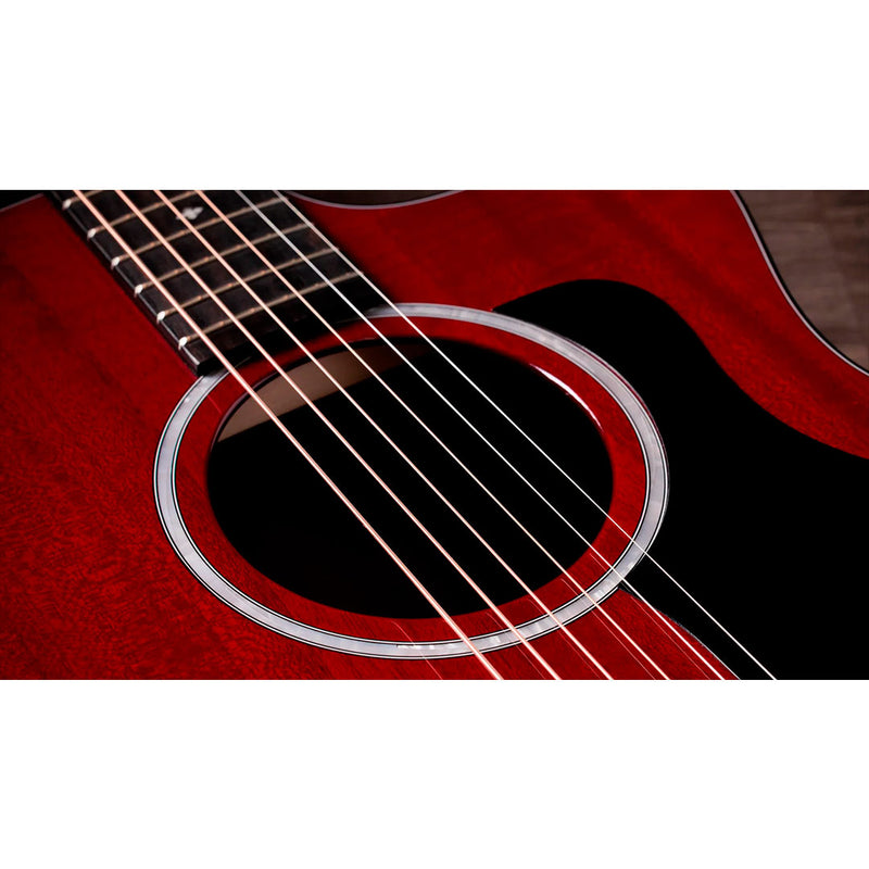 Guitarra Electroacústica Taylor 224CE DLX LTD - Trans Red