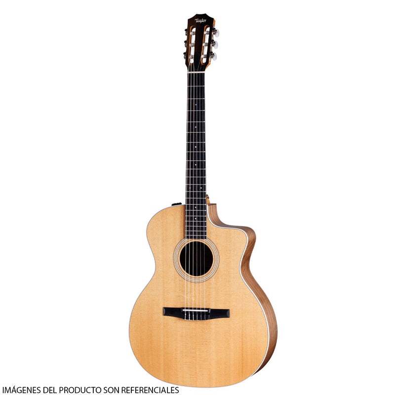 Guitarra Electroacústica de cuerdas de Nylon Taylor 214CE-N Walnut/Spruce con diapasón de Ébano Crelicam de Áfrinca Occidental